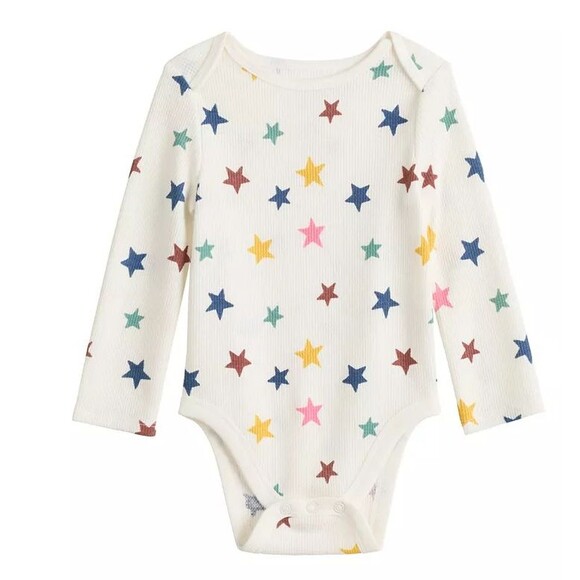 Baby Size 3 Month Bodysuit Jumping Beans Stars Long Sleeve Crew neck - Picture 1 of 1
